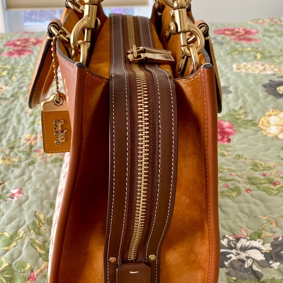Coach Signature Jacquard Rogue Satchel 0 EUC - Picture 13 of 16